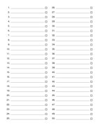 Numbered Checklist