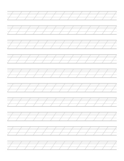 Calligraphy Guideline Paper Slant Lines generator