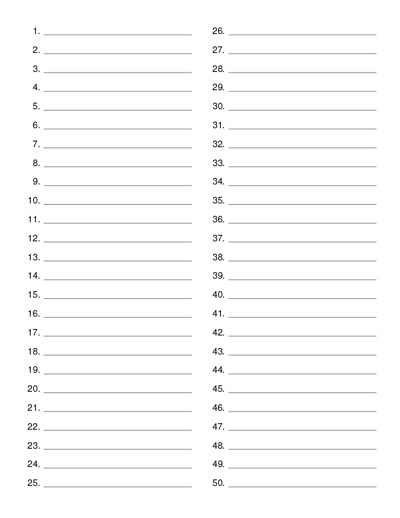 Numbered List Generator