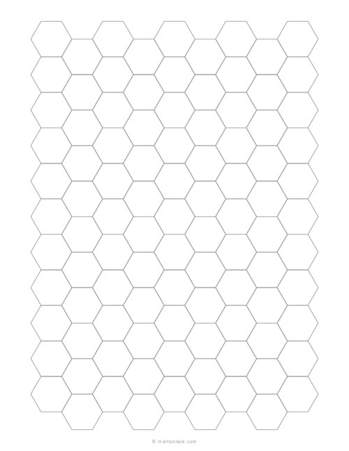 1/2 Inch Hexagonal Graph Paper (0.5)