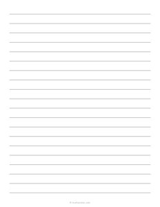1/2 Lined Paper - (Wide Ruled)