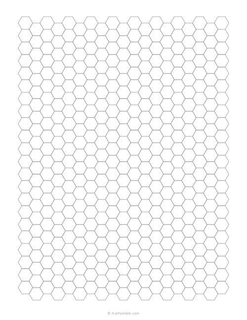 1/4 Inch Hexagonal Graph Paper (0.25)