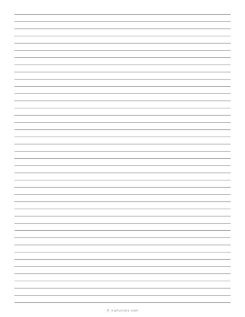 1/4 Lined Paper - (College Ruled)