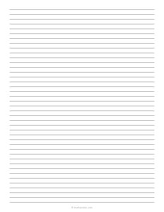 1/4 Lined Paper - (College Ruled)