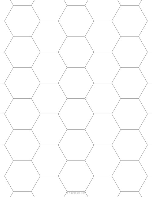 1 Inch Hexagonal Graph Paper