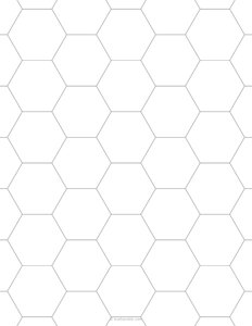 1 Inch Hexagonal Graph Paper