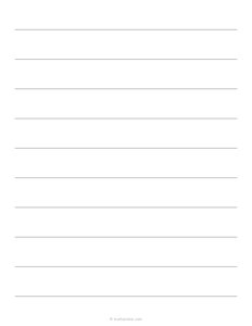 1 Lined Paper - (Large Handwriting/Calligraphy)