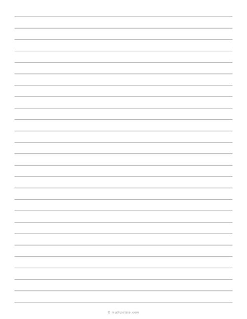 10mm (1 cm) Lined Paper