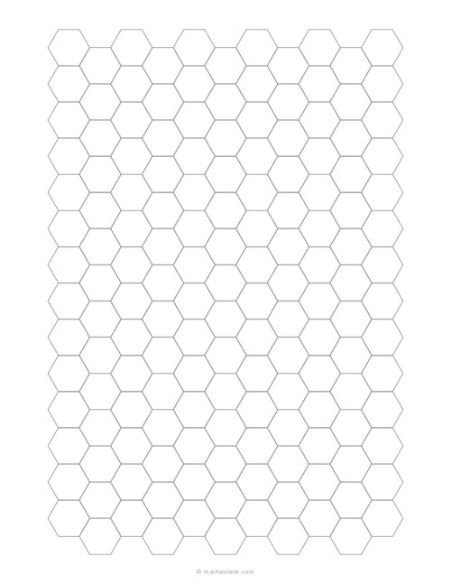 10 mm Hexagonal Graph Paper (1 cm)