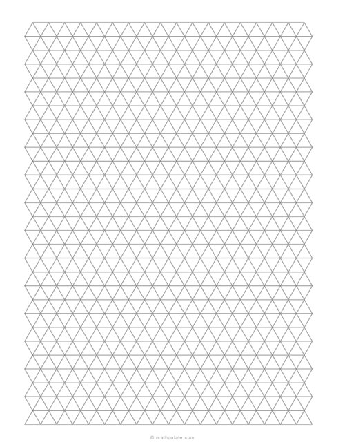 10 mm Triangular Graph Paper (1 cm)