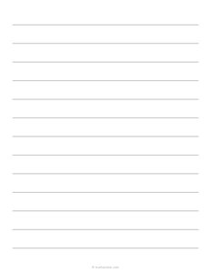 3/4 Lined Paper - (Primary Handwriting)
