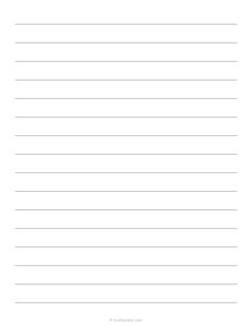5/8 Lined Paper - (Mid-Wide Ruled)