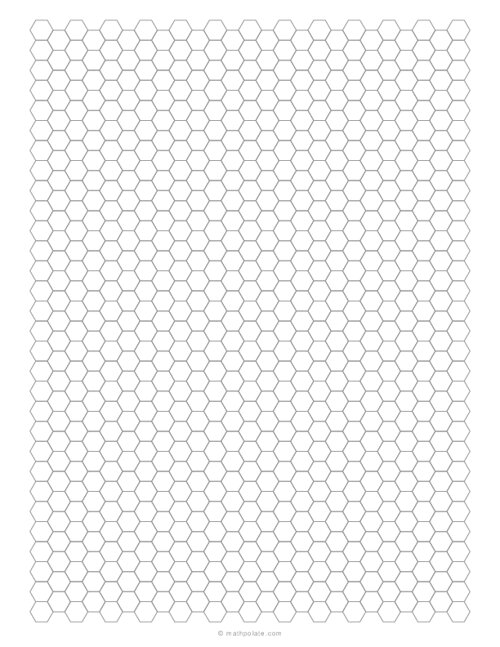 5 mm Hexagonal Graph Paper (0.5 cm)