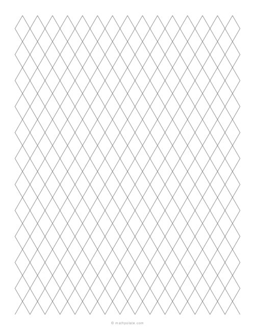 1/2 Rhombus / Diamond Grid Paper