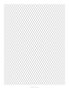 1/4 Rhombus / Diamond Grid Paper