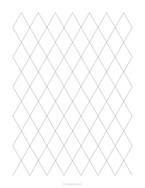 1 Rhombus / Diamond Grid Paper