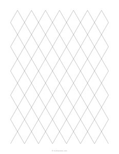 1 Rhombus / Diamond Grid Paper