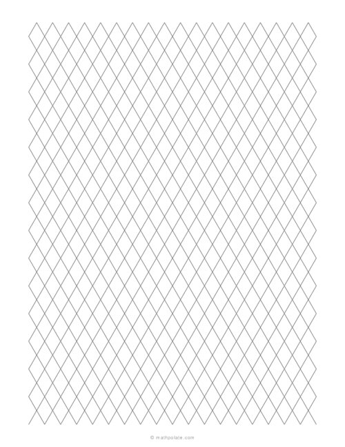 10 mm Rhombus / Diamond Grid Paper