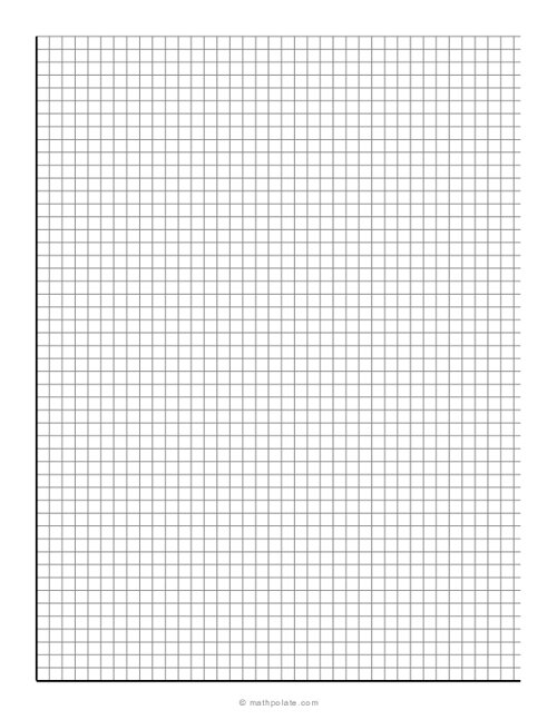 Numbered Axis Graph Papers in 5mm