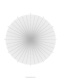 Standard Polar Graph Paper (10° / 1°)