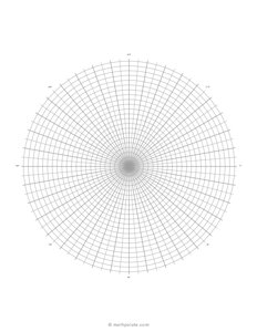 Polar Graph Paper (5 Degree Divisions)