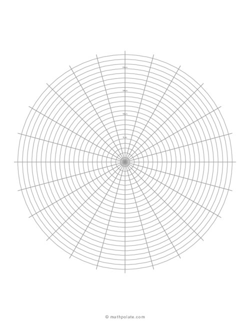 Centimeter Polar Graph Paper Printable