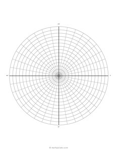 Polar Graph Paper (Heavy Bold Axes)