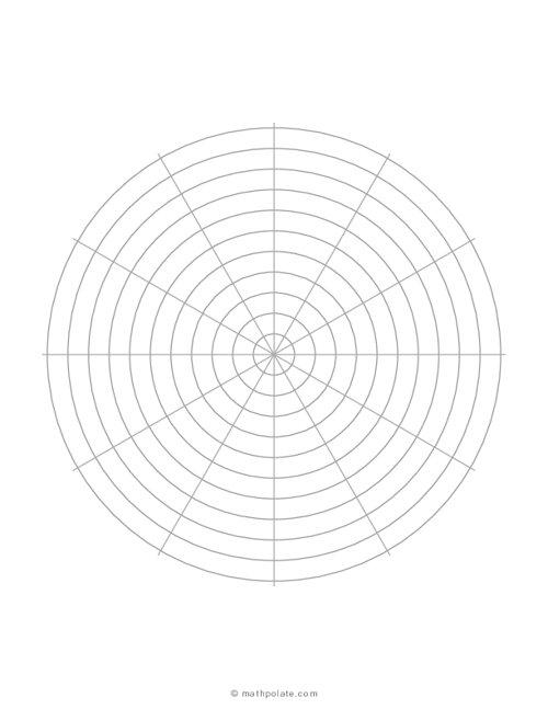 Minimalist Blank Polar Graph Paper