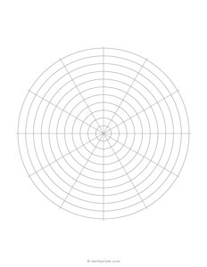 Minimalist Blank Polar Graph Paper
